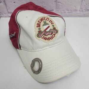 Red Stripe‎ Beer Baseball Cap Bottle Opener Hat Strapback Adjustable Pre-Owned